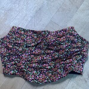 Zara Floral Multicolor Strapless Top